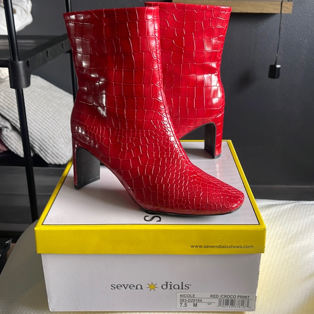 New Seven dials Nicole red/croc print